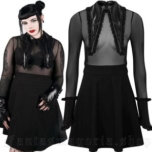 Killstar Black Cemetery Drive Dress- NWT- 4XL